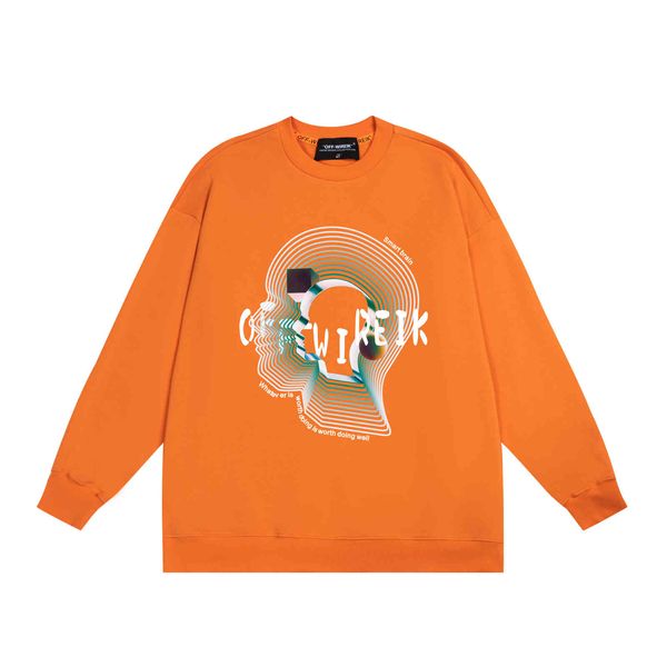 

off wireik men's wear | thin round neck sweater trend versatile personalized print oversize loose version, Black