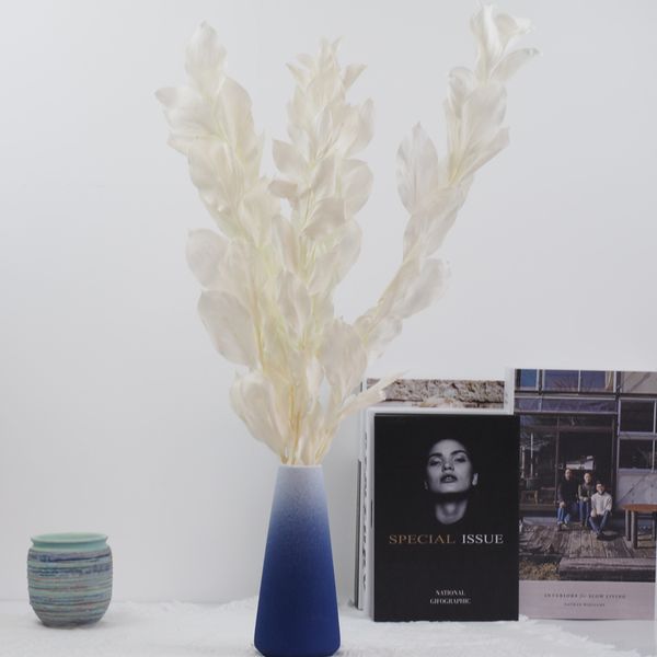 

5pcs fresh preserved orange leaf bouquet display eternell dracaena flowers branch for wedding party home decoration pampas grass