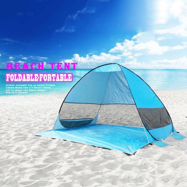

tents and shelters outdoor awning automatic beach tent camping shelter travel anti ultraviolet portable uv protection sun shade
