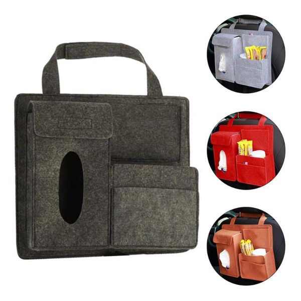 

car organizer 2pcs multi-pocket back seat organisers felt hanging bags kids kick mat