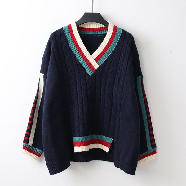 

new autumn winter sweaters for women fashion solid v neck elegant womens sweater female long sleeve loose casual pullover, White;black