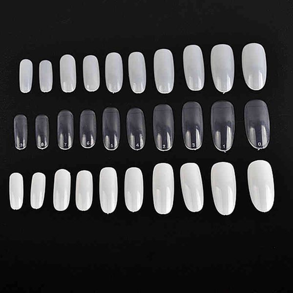 

500pcs artificial false fake full round acrylic uv gel nail manicure natural clear white art tips decorations, Red;gold
