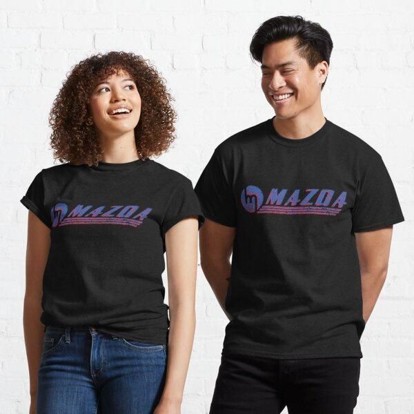 

vintage mazda logo classic t-shirt men's t-shirts, White;black