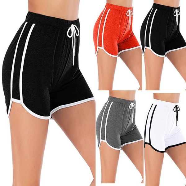 

casual women's fitness yoga shorts high waist quick dry bike tight short solid color slim fit sport fft outfit