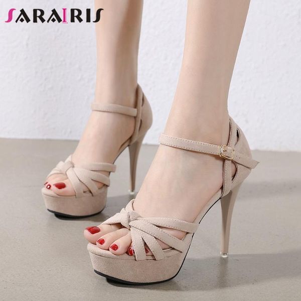 

fashion female concise elegant sandals summer women platform spike high heels buckle shoes woman dress, Black