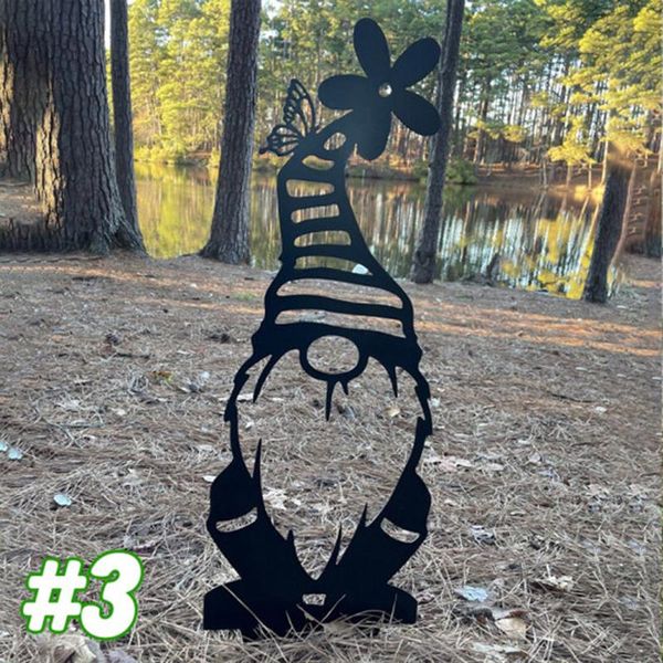 

novelty items steel branch gnomes decoration cute standing silhouette for home garden yard outdoor decor xobw