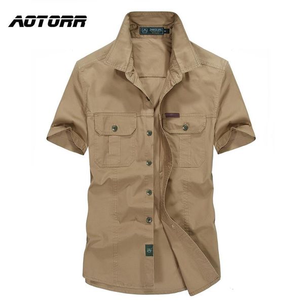 

summer men's pure cotton short sleeve shirt youth turn-down collar solid color shirts man casual tactical military 2021, White;black