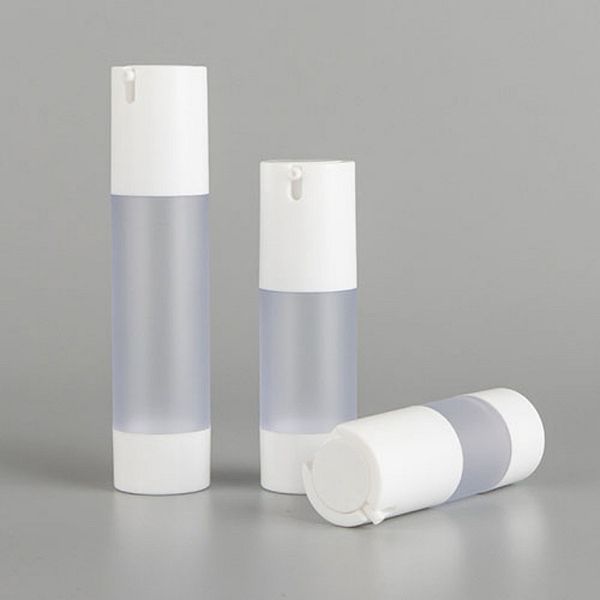 

factory outlet 15ml 30ml 50ml empty frosted airless pump bottles travel cream containers lotion dispenser - for refillable cosmetic,