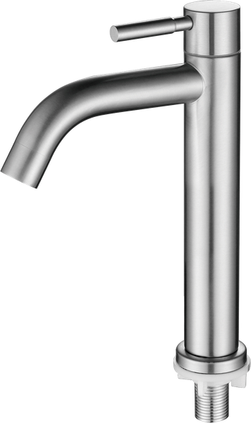 

single cold basin faucet stainless steel waterfall water for bathroom vessel sink tap faucets