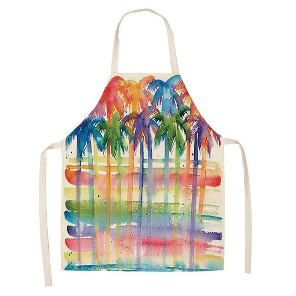 

aprons coconut tree pattern baking accessories kitchen apron women kids