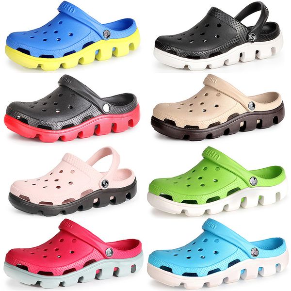 Gai 2021 Scarpe per buche estive impermeabili Slifori da donna Abbigliamento esterno da donna da donna Drag sandali Nurse sandali uomini con la sola da sole Donne Six Color Beach a contrasto a contrasto