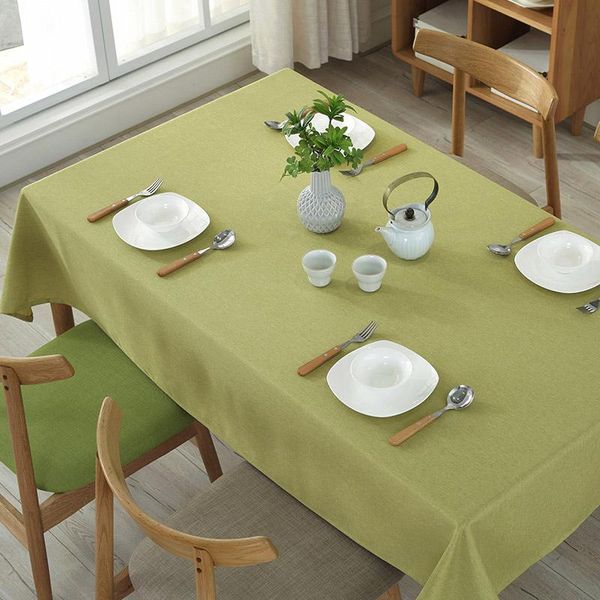 

table cloth cotton linen rectangular party banquet wedding home kitchen dining tablecloth solid color coffee shop cover