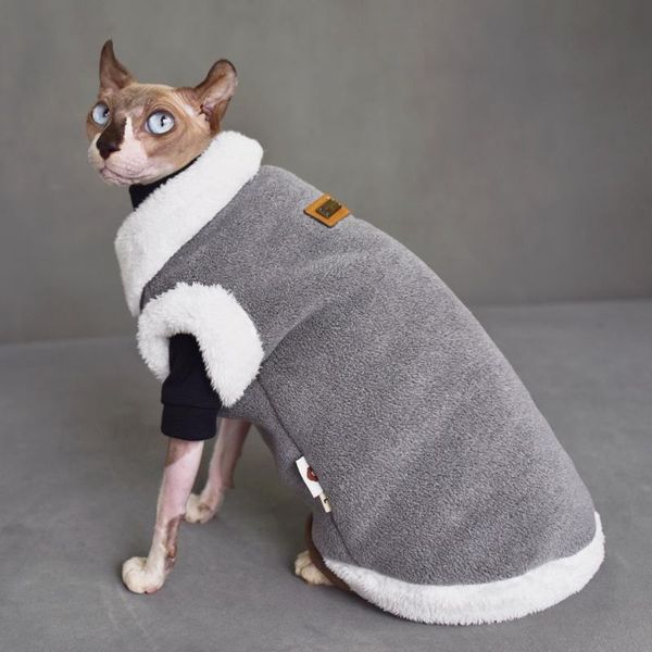 

cat costumes winter hairless clothes thickened fleece sleeveless jacket coat cotton bottoming shirt accessories