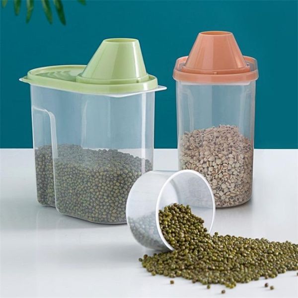 

storage bottles & jars multi-grain tank kitchen food box plastic waterproof snack