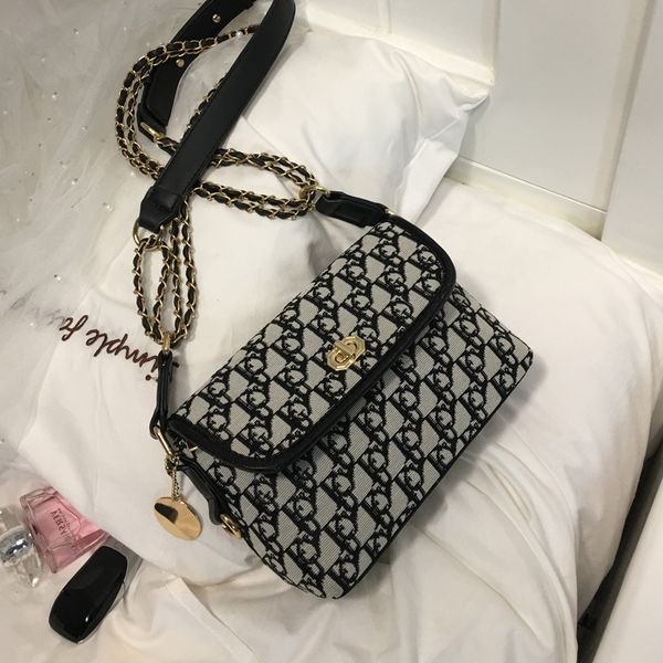 

designer small women's canvas old flower wandering new fashion chain single shoulder messenger bag armpit bag handbags outlet