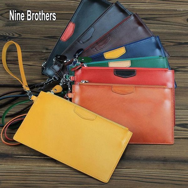 

brand designer leather wristlets bags cowhide card holder man clutch purse genuine cow male long wallet phone wallets1, Red;black
