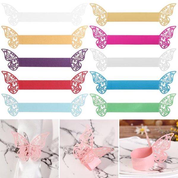 

napkin rings 10pcs disposable butterfly style paper napkins holders el birthday wedding xmas party favor table decoration convenient