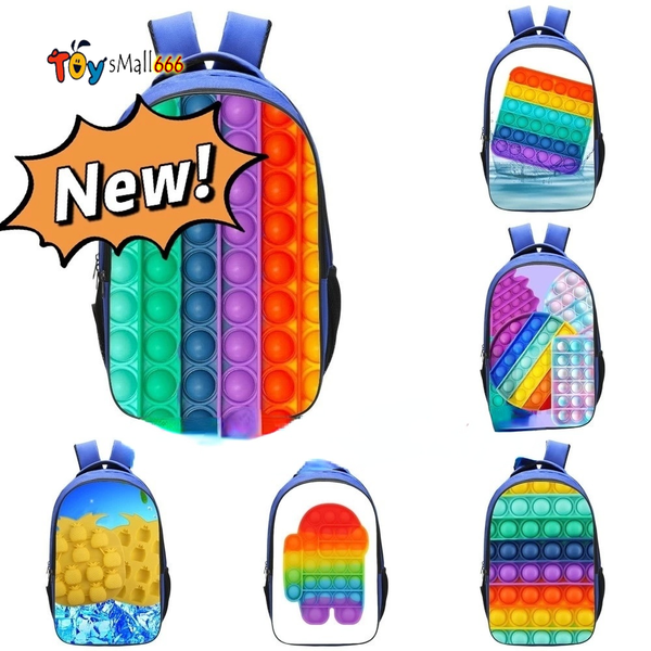 

3d push it backpack school bags children anime lapbook bag teenager kids back to school supplies travel bag