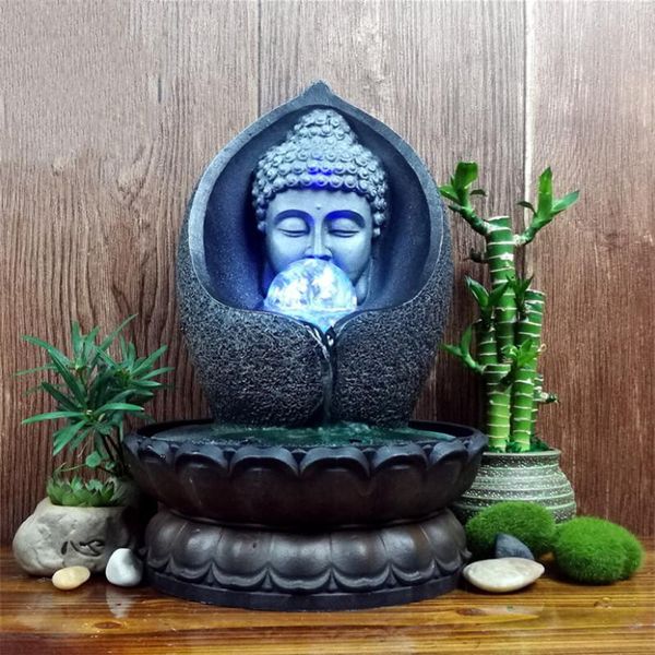 

decorative objects & figurines indoor running water fountains handmade buddha statue deskwaterfall fountain office feng shui fortune orn