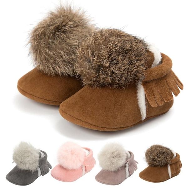 

first walkers [lighting deal] hairy fur ball sweet cute princess ballet prewalkers infant toddlers pram crib baby shoes