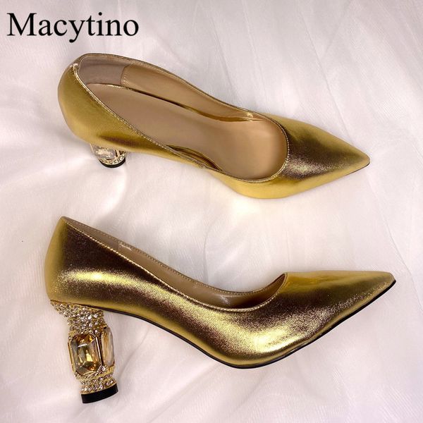 

dress shoes style diamond-studded high heels ladies pumps gold black leather pointed toe formal dress shoes ex8h