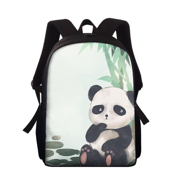 

backpack cute panda pattern toddler school for girls boys kids cartoon magic mochila book bags kawaii 15inch
