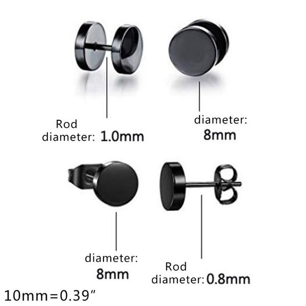 

pairs/set stainless steel punk earrings hip hop rock ear studs drop dangle pendant women men jewelry gifts e56a hoop & huggie, Golden;silver