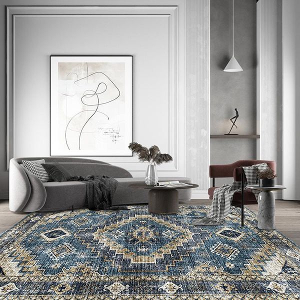

luxury american retro large carpets for living room persian carpet anti-slip washable area rugs dining study floor big rug