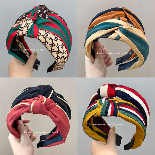 

wide brim headbands ins popular cross lace retro hairband simple head accessories face wash hair band 3pcs/set, Silver