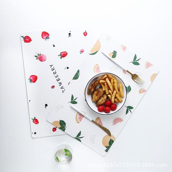 

mouse pads & wrist rests girl heart table mat cute fruit strawberry pad clay non-stick handmade student