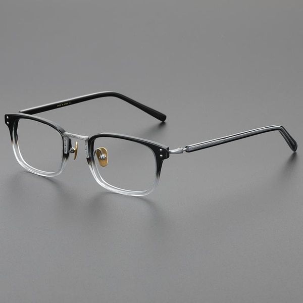 

fashion sunglasses frames acetate glasses frame men vintage square designer optical eyewear myopia reading women prescription clear, Black