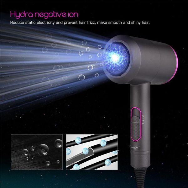 

electric hair brushes powerful professional salon dryer negative ion blow care foldable portable home travel styling tools 3435