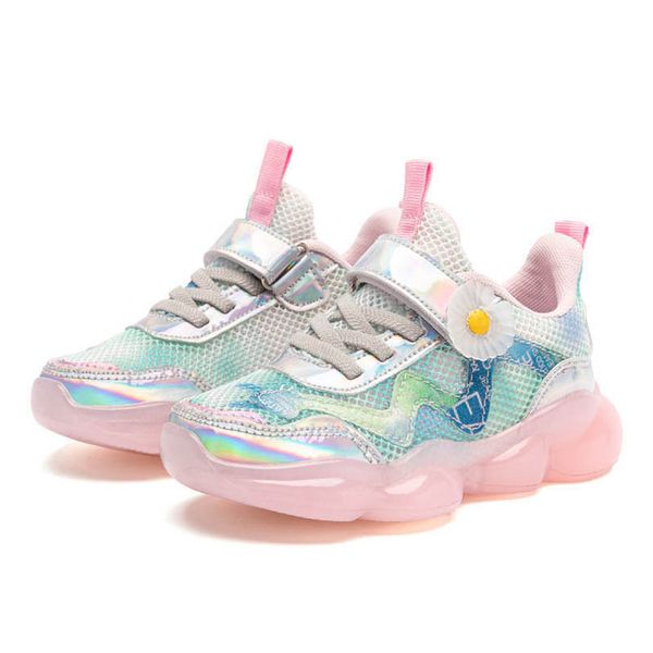 

girls athletic kids shoes children sneakers student footwear summer fashion flower sports wear outdoor running b6823, Black