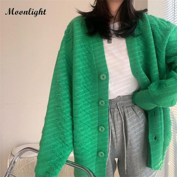 

women's knits & tees winter knitted cardigan women thick warm batwing sleeve loose sweaters coat korean casual oversized jumper fashion, White