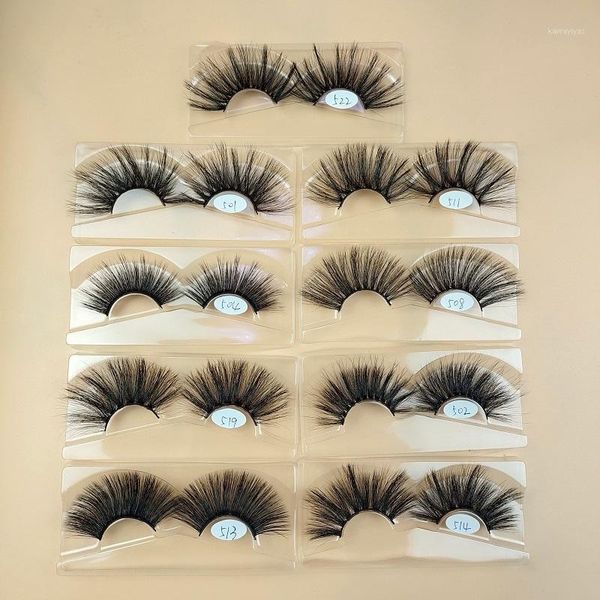 

false mink eyelashes 14/20 pairs 5d makeup 25mm long natural soft wispy reusable fake eye lashes beauty extension tool for women1