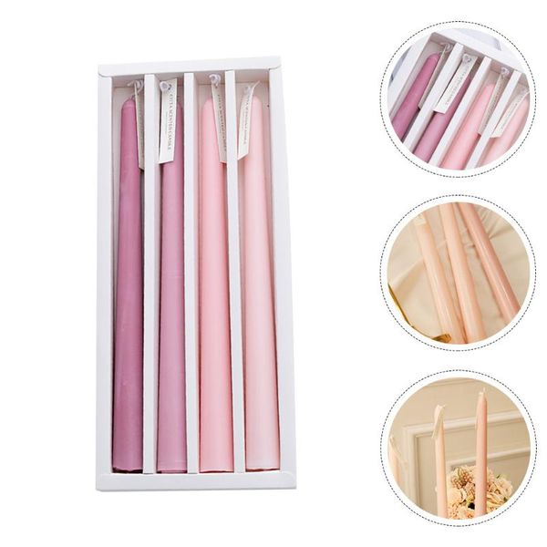 

candles 4pcs decorative long pole candle atmosphere romantic scented prop