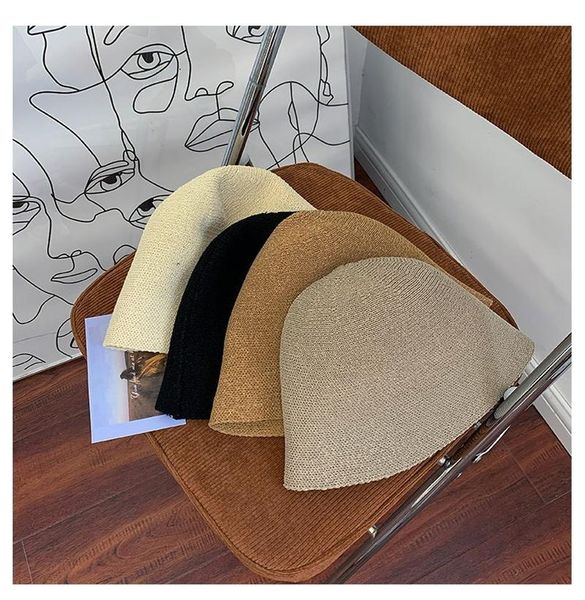 

beanie/skull caps fashion solid color knitting bucket hat women autumn winter casual fisherman vintage outdoor warm, Blue;gray