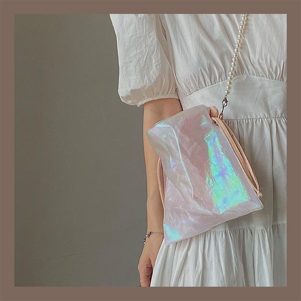 

evening bags dream cloud yarn pearl handbag 2021 girl chain fairy bag canvas shoulder messenger female hand women