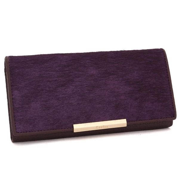 

wallets 2021 fashion genuine leather long women wallet horse fur purses lady phone bags handbag female party clutch, Red;black