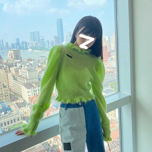 

women's sweaters high fashion ladies fluorescent green fungus sweater pullover 20 winter style niche design wool women jumper clothes n, White;black