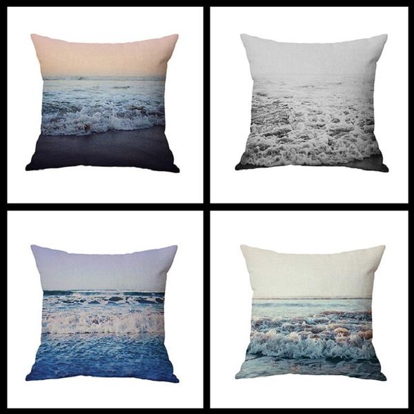 

simplicity beach waves cushion cover throw pillow cover home decor decorative pillow cases square 45x45cm