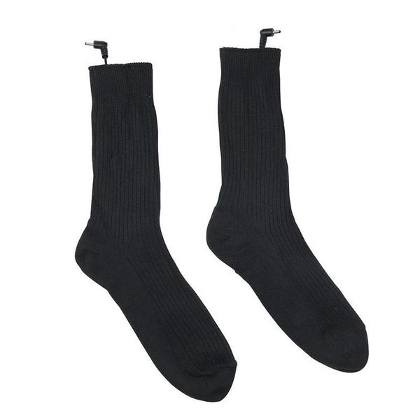 

sports socks thermal cotton heated sport ski winter foot warmer electric warming sock battery power men women, Black