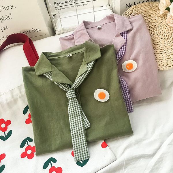 

women's jackets design french style short sleeve shirt for women summer 2021 non-mainstream japanese college loose all-matching spring, Black;brown