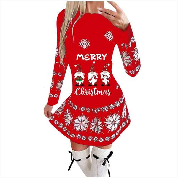 

autumn and winter long-sleeved womens dresses christmas casual happy year 2022 vestidos elegantes para mujer, Black;gray