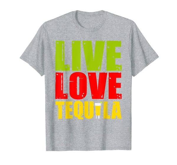 

live love tequila for men and women t-shirt, White;black