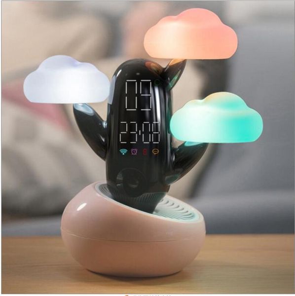 

shs-yd840, cloud time night lamp, bedroom bedside multifunctional alarm clock, sleep table lamp chandelier crystal