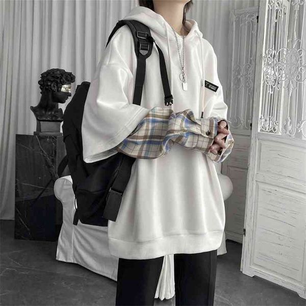 

spring autumn women sweatshirts fashion casual hoodies korean style loose oversized hip hop harajuku streetwear 210910, Black