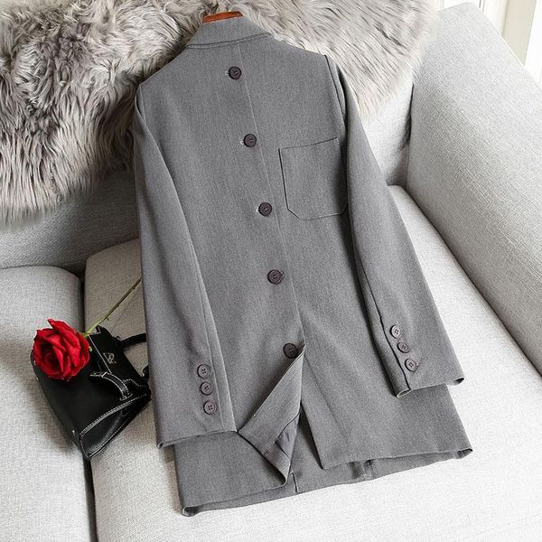 

spring and autumn ladies gray suit korean loose casual fashion jacket women's suits & blazers, White;black