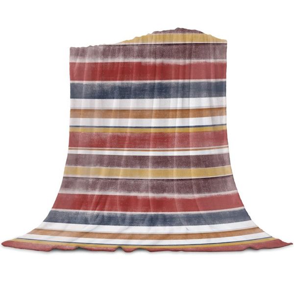 

blankets nordic style stripes red throw blanket for sofa christmas decoration bedspread portable microfiber flannel
