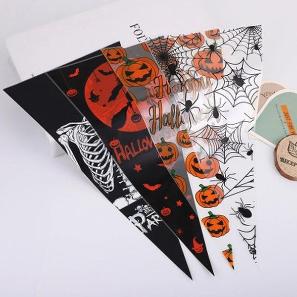 

gift wrap halloween triangle plastic candy packaging horror bag can be combined with decoration